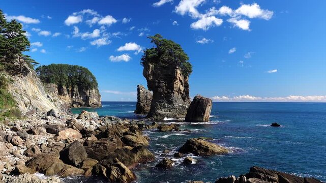 三王岩と太平洋