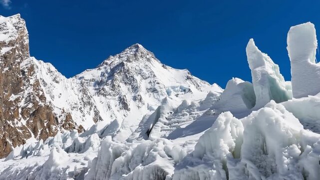 K2 mountain peak, second highest mountain in the world, K2 trek, Pakistan, Asia.