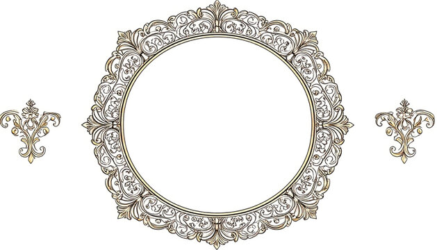 Intricate Metalwork Circular Decorative Frame.