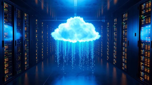 Cloud computing in server room