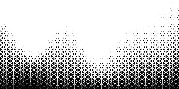 Seamless halftone triangle pattern. Random illustrations triangle art texture