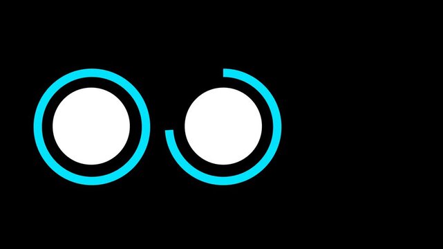 Commercial activity blue outline round infographic 3 steps template animation. Sequence options 4K Animated blank diagram visualization. Process layout empty design element. 