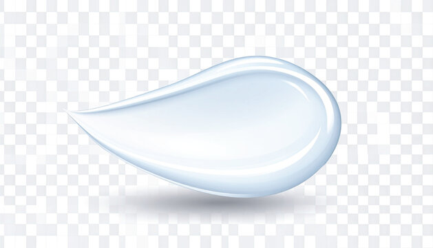 Single transparent teardrop shaped liquid.