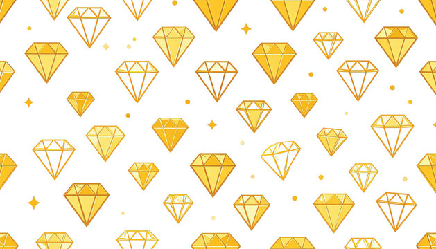 Golden diamonds on white background.
