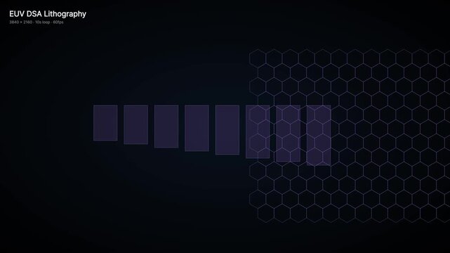 Euv lithography semiconductor manufacturing process animation with hexagonal nanostructure pattern nanotechnology