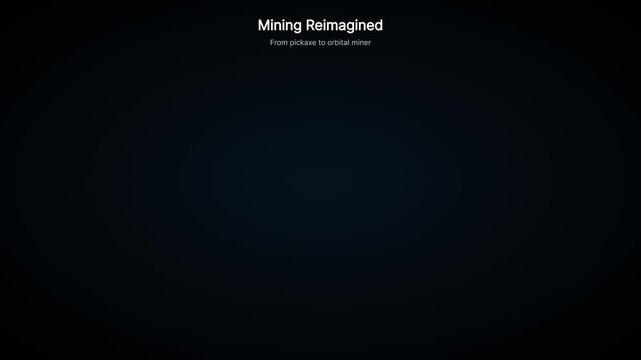 Evolution of mining technology: from traditional pickaxe to futuristic orbital miner animation innovation