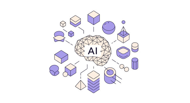 Artificial Intelligence Network Concept.