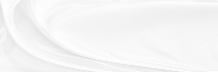 Obraz premium White gray satin texture that is white silver fabric silk panorama background with beautiful soft blur pattern natural.