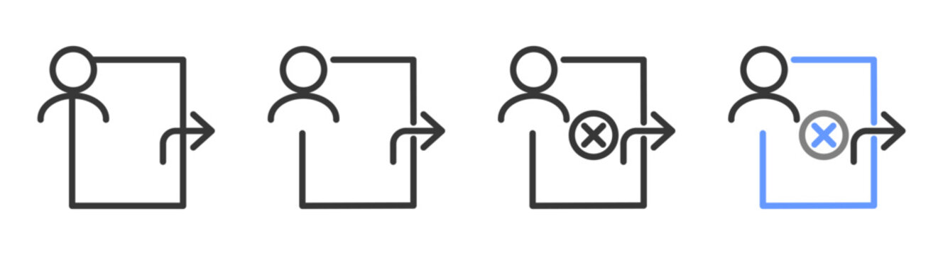 The Ultimate leave Styles with Variations Line of icon set vector illustration