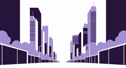 Fototapeta premium Cityscape with tall buildings downtown.