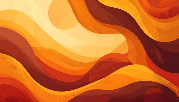 Abstract orange and yellow wavy fluid background.