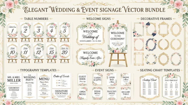 Vintage vector calendar set 2011 2012 with floral illustration, travel passport visa stamps, immigration ticket sign labels, seamless pattern design, retro business icon concept