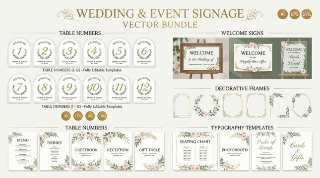 Vintage wedding stamps passport and labels set retro airmail ticket certificate vector design templates paper post mail sign coupon illustration pattern