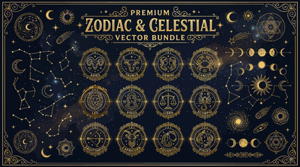 Naklejka premium Vintage Baroque Gold Ornament Frame Background with Antique Victorian Border Pattern Vector Texture for Elegant Business or Education Design Illustration