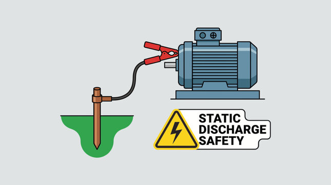 Grounding Rod and Clamp for Static Electricity Discharge Safety