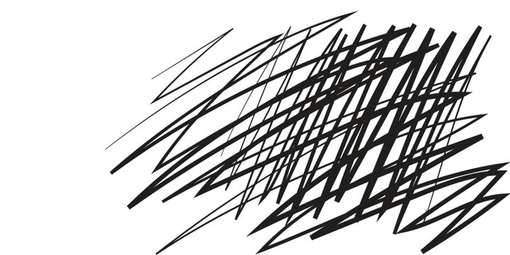 Abstract Black Scribble Lines Artwork Texture.
