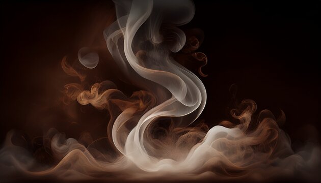 Smoke Fog Gaz Swirl Or Steam From Coffee With Soft Cloud Motion Design Element Overlay Fog Effect