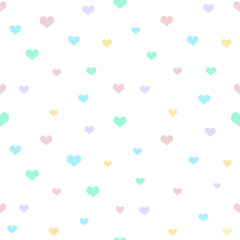 Obraz premium seamless pattern with hearts pastel colors