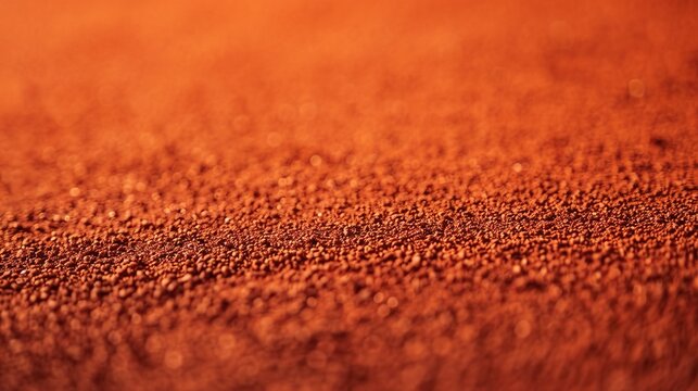 Unglazed terracotta granular matte surface close up