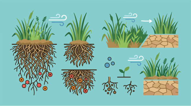 Grass Growth Stages Roots.