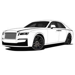 Fototapeta premium expensive modern sedan car vector design