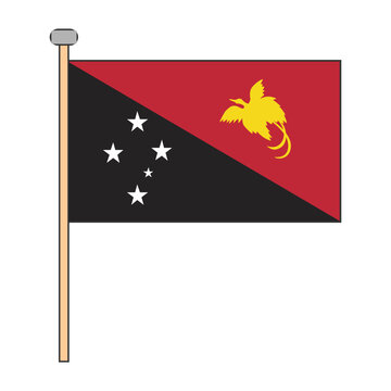 Papua New Guinea Flag Pole Design