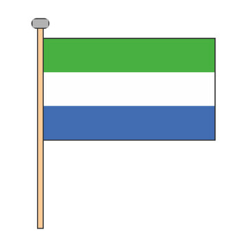 Sierra Leone Flag Pole Design