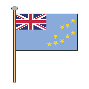 Tuvalu Flag Pole Design
