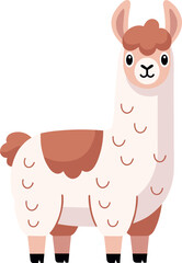 Fototapeta premium Cute Cartoon Llama Illustration