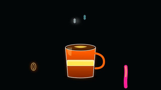 vibrant coffee mugs rotating in a cyclical motion illustrating the summer travel season and the rhythmic pace of transition during a busy shoulder season period