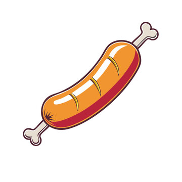 Red and yellow slinky toy vector illustration