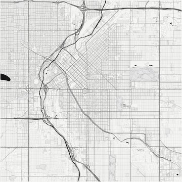 Denver City Map Poster Street Map JPG Minimalist Pure Black White Feature Wall Art