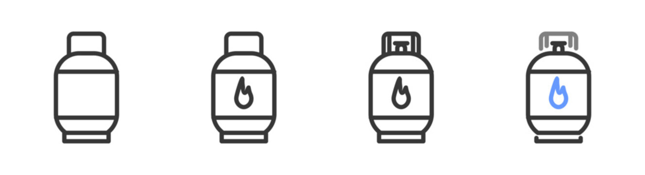 The Ultimate gas Styles with Variations Line of icon set vector illustration