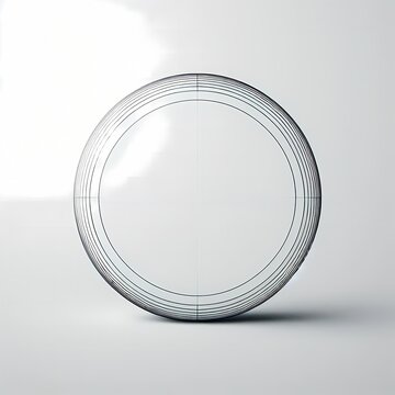 round frame on white background