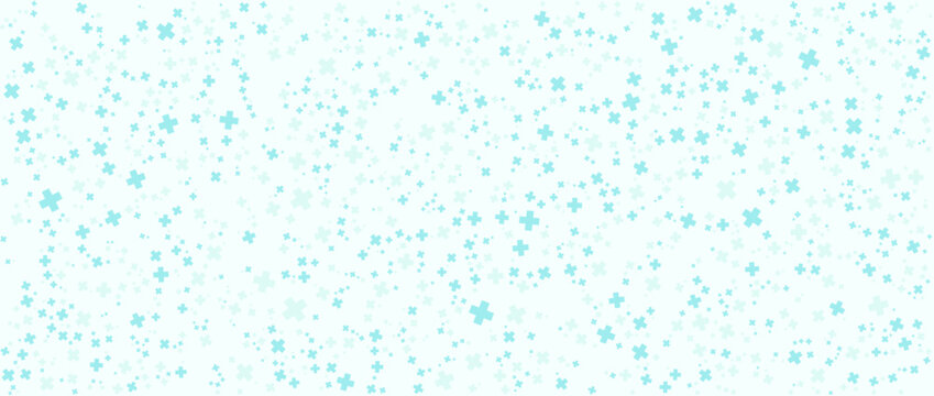 Medical healthcare seamless background. Green blue cross pattern. Repeating plus symbol wallpaper. Vector hospital pattern. Tech backdrop for presentation, banner, booklet, brochure, leaflet, poster