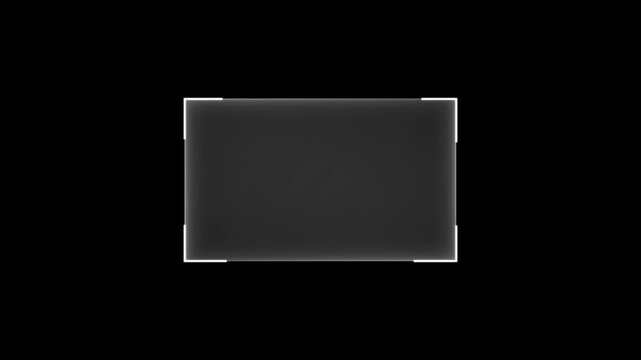 Futuristic neon HUD frame for digital interface. Sci fi HUD lower third with copy space for broadcast titles. Neon sing screen overlay for gaming and news use. News mecaf frame, hud elements.