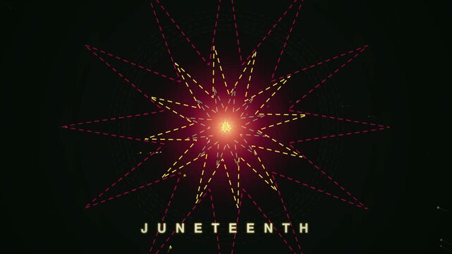 Juneteenth Celebration Background With Glowing Radiant Star Pattern And Soft Golden Light Effects