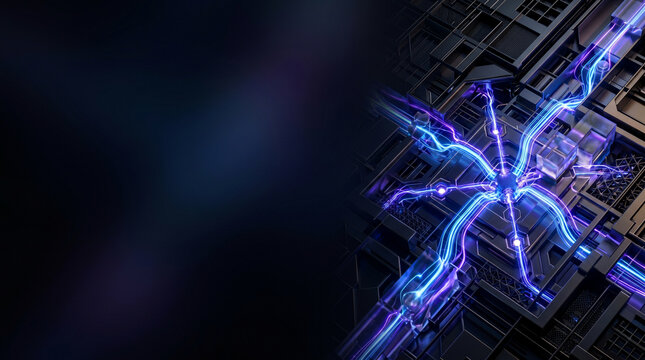 260625Abstract quantum energy streams and glowing neon blue ion currents, futuristic tech