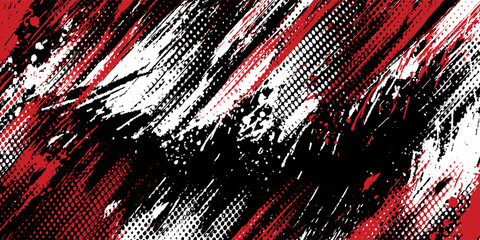 Gaming esport background striking stripes electric banner vector illustration design red black grunge brush wing comic pattern modern abstract concept livery stripes decal paint splash splatter.eps 10 © Samsul