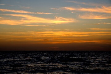 Fototapeta premium orange sky at sunset