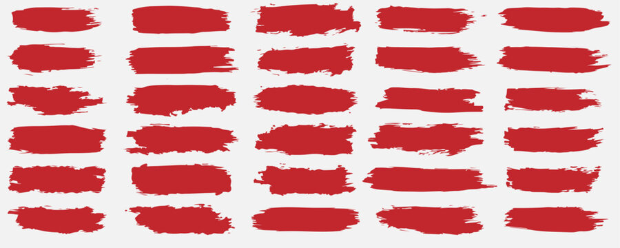 brush stroke, paint smear, grunge, rough texture, red, abstract, thick paint, uneven edges, design elements, banner, background, vector, adobe illustrator, eps10