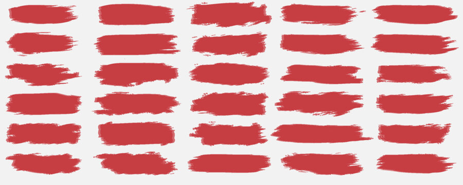 brush stroke, paint smear, grunge, rough texture, red, abstract, thick paint, uneven edges, design elements, banner, background, vector, adobe illustrator, eps10