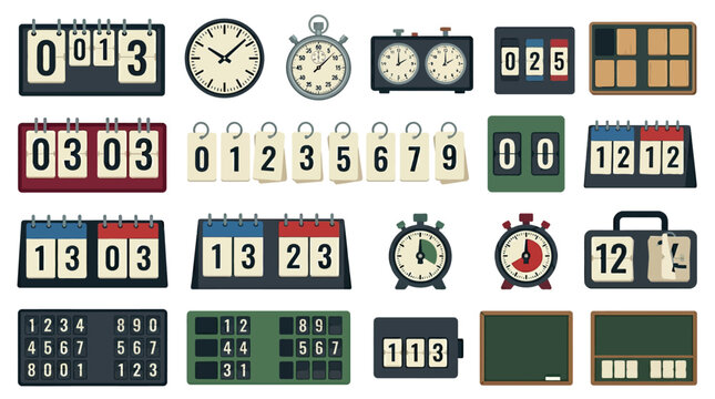 Vintage Clock Numbers Time.