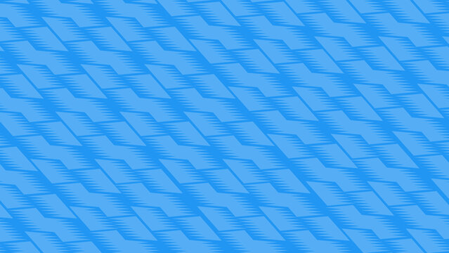 Blue Abstract Geometric Pattern with Diagonal Parallelograms and Gradient Shadows