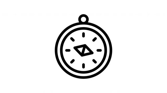 compass minimalist stroke animation