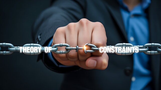 Theory of constraints concept with chain and business optimization