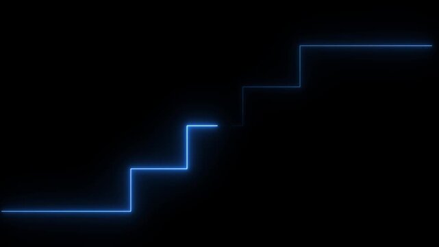 Market Recovery Concept. Successful growth trend olive line graph going Up. Abstract neon line arrow business graph with black background.
