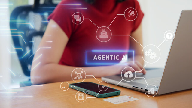 Young asian woman happy smile using search on phone Agent AI app retail shop store pay buy at home Modern Agentic bot order assisted people easy booking hotel ticket vacation smart life virtual wallet