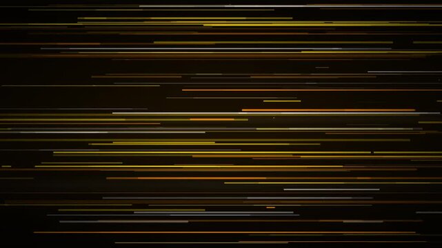 エネルギーパワーグリッチスピードライン背景　ゴールド・オレンジ・黒　シームレスループ　フルHD