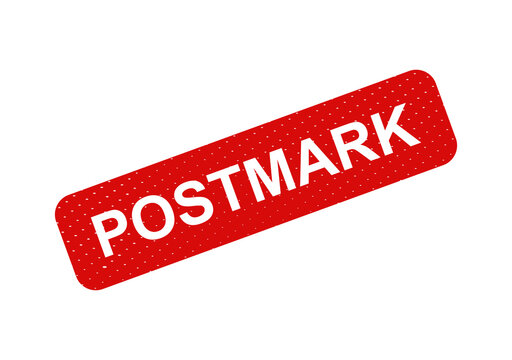 Red vintage postmark stamp design isolated isolated on transparent background